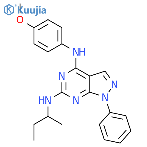 N6-(butan-2-yl)-N4-(4-methoxyphenyl)-1-phenyl-1H-pyrazolo3,4-dpyrimidine-4,6-diamine structure