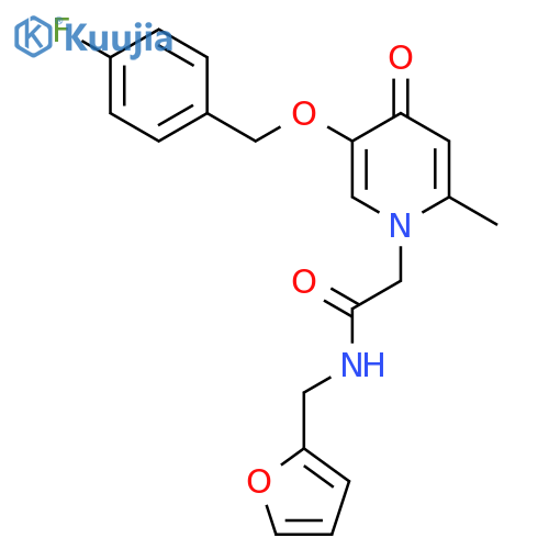 2-{5-(4-fluorophenyl)methoxy-2-methyl-4-oxo-1,4-dihydropyridin-1-yl}-N-(furan-2-yl)methylacetamide structure