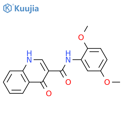 N-(2,5-dimethoxyphenyl)-4-hydroxyquinoline-3-carboxamide structure