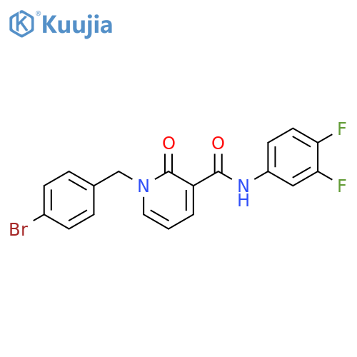 1-(4-bromophenyl)methyl-N-(3,4-difluorophenyl)-2-oxo-1,2-dihydropyridine-3-carboxamide structure