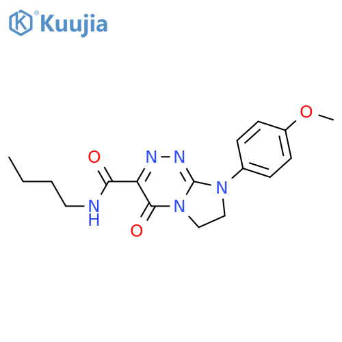 N-butyl-8-(4-methoxyphenyl)-4-oxo-4H,6H,7H,8H-imidazo2,1-c1,2,4triazine-3-carboxamide structure
