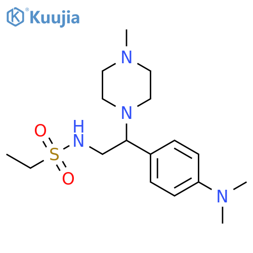 N-{2-4-(dimethylamino)phenyl-2-(4-methylpiperazin-1-yl)ethyl}ethane-1-sulfonamide structure