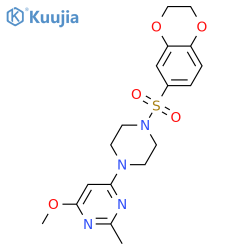 4-4-(2,3-dihydro-1,4-benzodioxine-6-sulfonyl)piperazin-1-yl-6-methoxy-2-methylpyrimidine structure