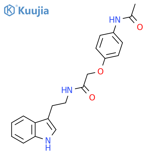 2-(4-acetamidophenoxy)-N-[2-(1H-indol-3-yl)ethyl]acetamide structure