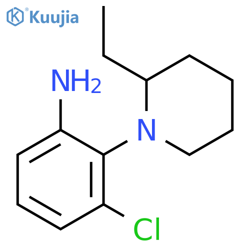 3-Chloro-2-(2-ethyl-1-piperidinyl)aniline structure