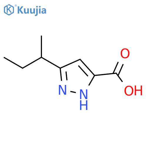 3-(butan-2-yl)-1H-pyrazole-5-carboxylic acid structure