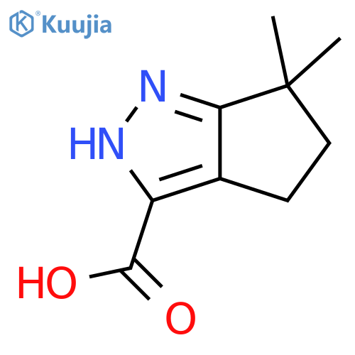 6,6-dimethyl-2H,4H,5H,6H-cyclopentacpyrazole-3-carboxylic acid structure