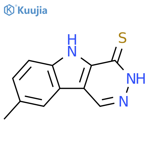 8-methyl-5H-pyridazino[4,5-b]indole-4-thiol structure