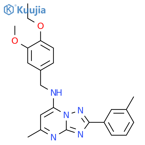 N-(4-Ethoxy-3-methoxybenzyl)-5-methyl-2-(3-methylphenyl)-[1,2,4]triazolo[1,5-a]pyrimidin-7-amine structure