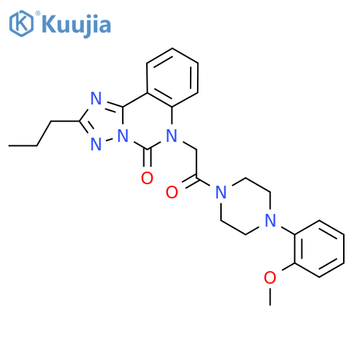 6-{2-4-(2-methoxyphenyl)piperazin-1-yl-2-oxoethyl}-2-propyl-5H,6H-1,2,4triazolo1,5-cquinazolin-5-one structure