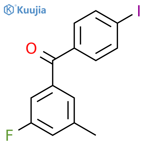 3'-Fluoro-4-iodo-5'-methylbenzophenone structure
