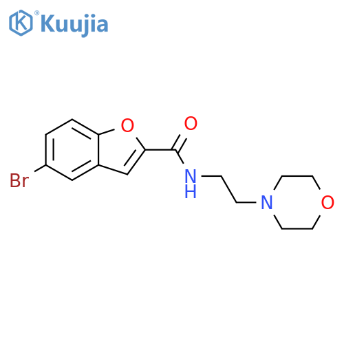 5-bromo-N-2-(morpholin-4-yl)ethyl-1-benzofuran-2-carboxamide structure