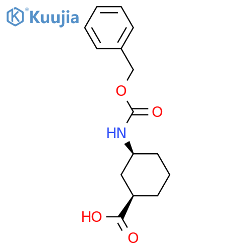 (+/-)-Cis-3-(Carbobenzoxyamino)cyclohexanecarboxylic Acid structure