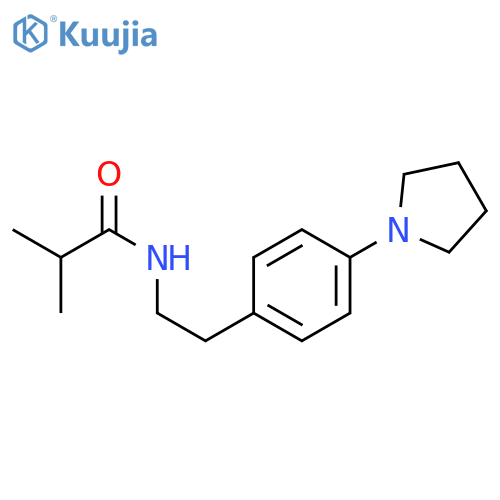 2-methyl-N-{2-4-(pyrrolidin-1-yl)phenylethyl}propanamide structure