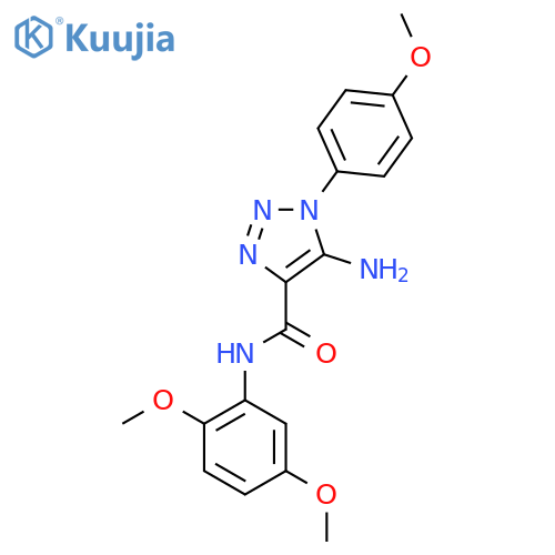 5-amino-N-(2,5-dimethoxyphenyl)-1-(4-methoxyphenyl)-1H-1,2,3-triazole-4-carboxamide structure