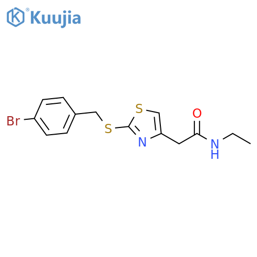 2-(2-{(4-bromophenyl)methylsulfanyl}-1,3-thiazol-4-yl)-N-ethylacetamide structure