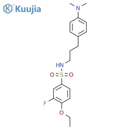 N-{3-4-(dimethylamino)phenylpropyl}-4-ethoxy-3-fluorobenzene-1-sulfonamide structure