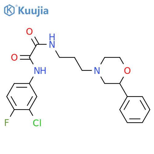 N'-(3-chloro-4-fluorophenyl)-N-3-(2-phenylmorpholin-4-yl)propylethanediamide structure