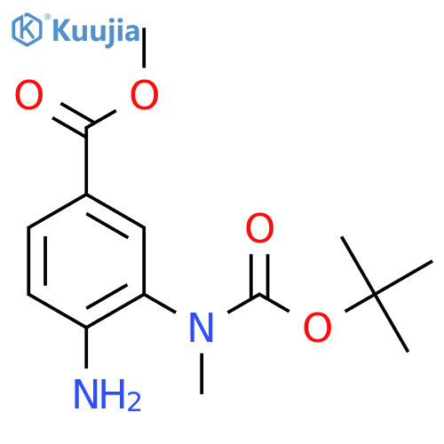 4-AMINO-3-(TERT-BUTOXYCARBONYL-METHYL-AMINO)-BENZOIC ACID METHYL ESTER structure