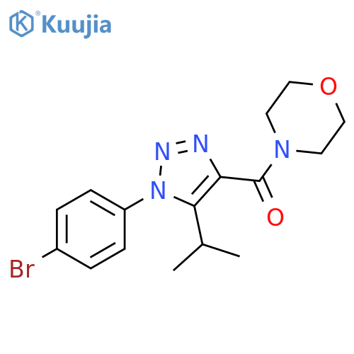 4-1-(4-bromophenyl)-5-(propan-2-yl)-1H-1,2,3-triazole-4-carbonylmorpholine structure