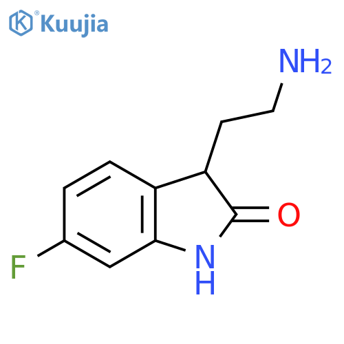 2H-Indol-2-one, 3-(2-aminoethyl)-6-fluoro-1,3-dihydro- structure