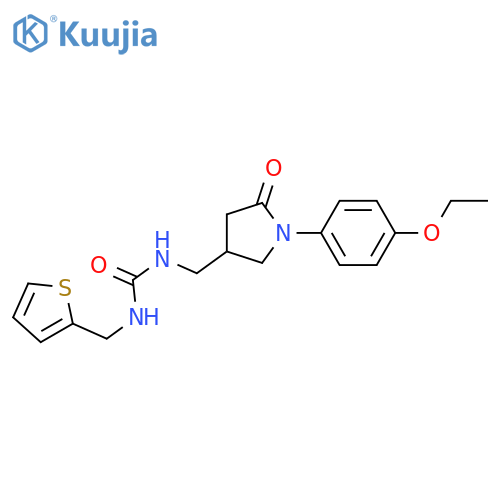 3-{1-(4-ethoxyphenyl)-5-oxopyrrolidin-3-ylmethyl}-1-(thiophen-2-yl)methylurea structure