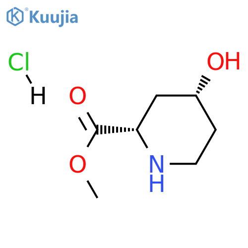 rac-methyl (2R,4S)-4-hydroxypiperidine-2-carboxylate hydrochloride, cis structure