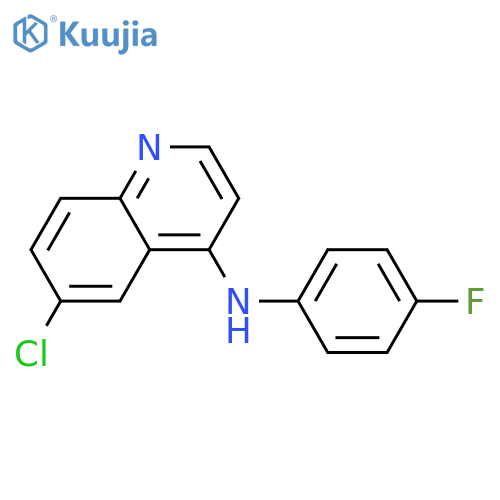 6-chloro-N-(4-fluorophenyl)quinolin-4-amine structure