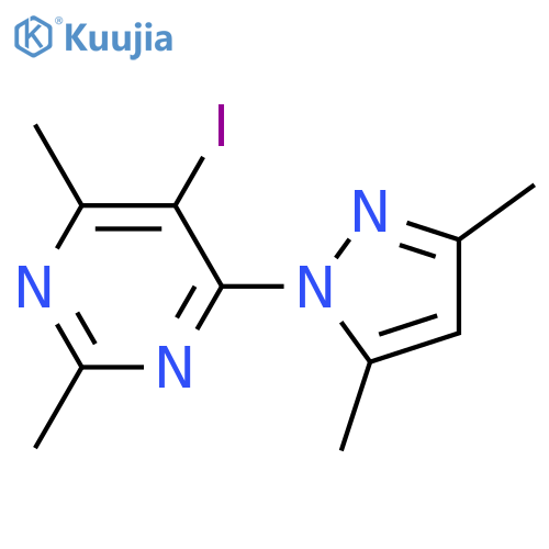 4-(3,5-Dimethyl-1H-pyrazol-1-yl)-5-iodo-2,6-dimethylpyrimidine structure