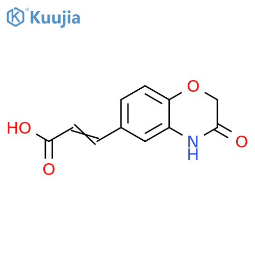 (2E)-3-(3-oxo-3,4-dihydro-2H-1,4-benzoxazin-6-yl)prop-2-enoic acid structure