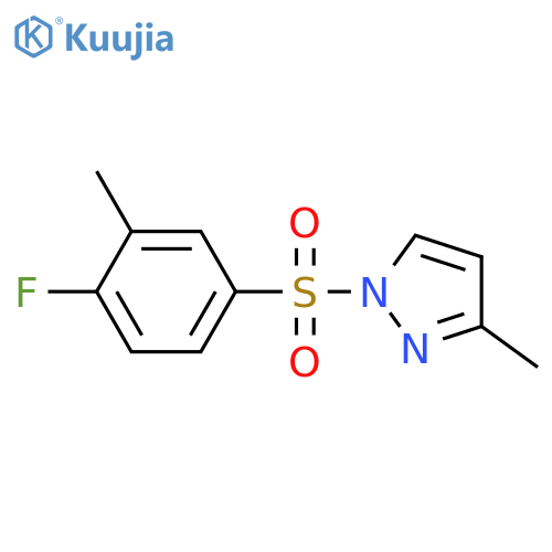 1-(4-fluoro-3-methylbenzenesulfonyl)-3-methyl-1H-pyrazole structure