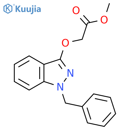 methyl 2-[(1-benzylindazol-3-yl)oxy]acetate structure