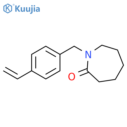 2H-Azepin-2-one, 1-[(4-ethenylphenyl)methyl]hexahydro- structure