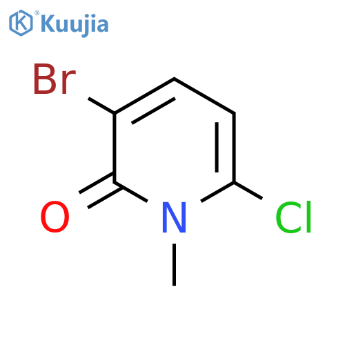 3-bromo-6-chloro-1-methyl-pyridin-2-one structure