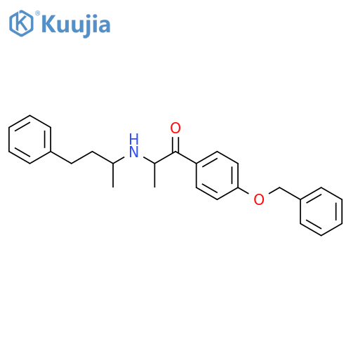 1-Propanone,2-[(1-methyl-3-phenylpropyl)amino]-1-[4-(phenylmethoxy)phenyl]-, hydrochloride(1:1) structure