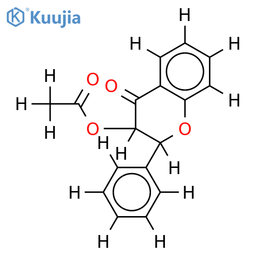 (2RS,3RS)-Ac-2,3-Dihydro-3-hydroxy-2-phenyl-4H-1-benzopyran-4-one structure