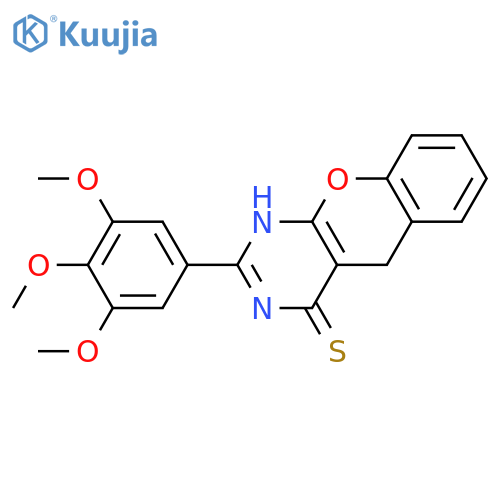 2-(3,4,5-trimethoxyphenyl)-3H,4H,5H-chromeno2,3-dpyrimidine-4-thione structure