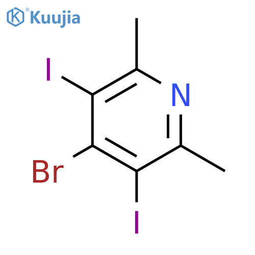 4-Bromo-3,5-diiodo-2,6-dimethylpyridine structure