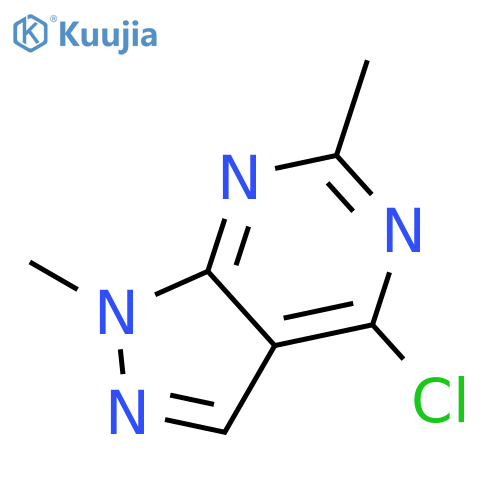 4-chloro-1,6-dimethyl-1H-pyrazolo3,4-dpyrimidine structure