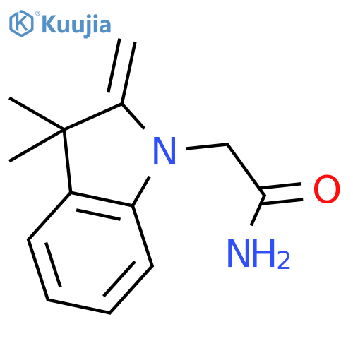 1H-Indole-1-acetamide, 2,3-dihydro-3,3-dimethyl-2-methylene- structure
