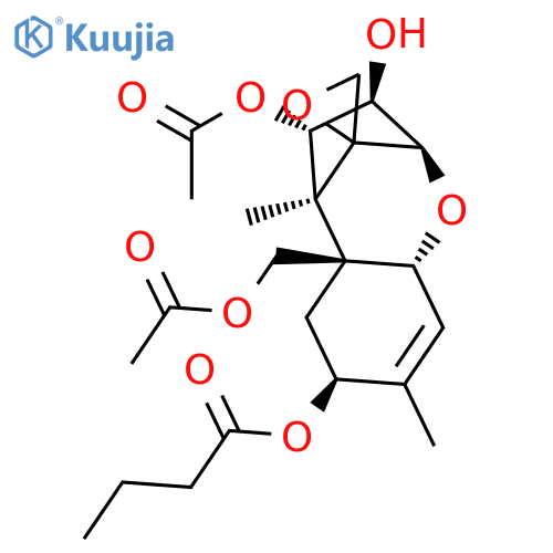 (3beta,4alpha,8alpha,12xi)-4,15-bis(acetyloxy)-3-hydroxy-12,13-epoxytrichothec-9-en-8-yl butanoate structure