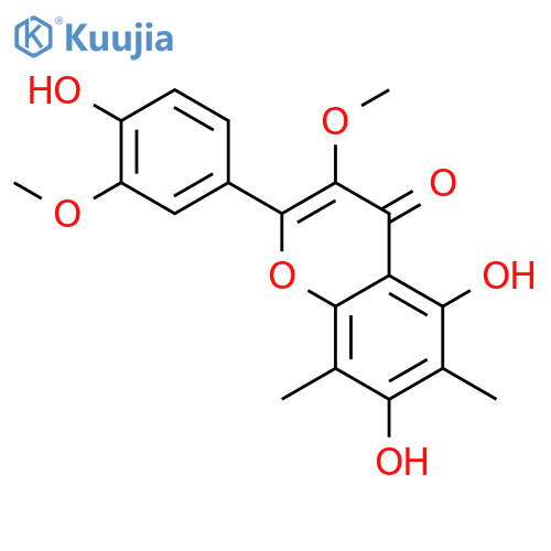 3,3'-dimethoxy-6,8-di-C-methyl-4',5,7-trihydroxyflavone structure