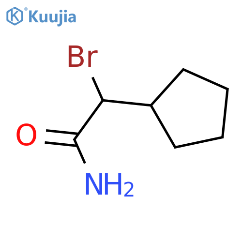 Cyclopentaneacetamide, α-bromo- structure