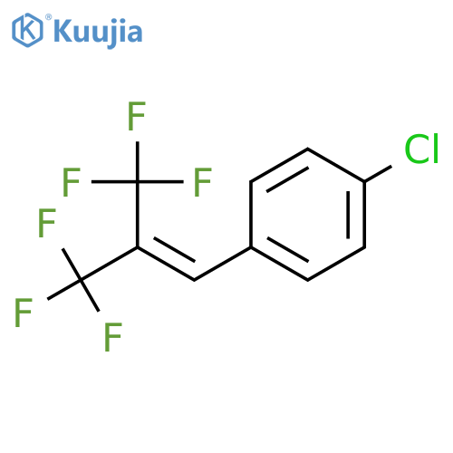 1-chloro-4-[3,3,3-trifluoro-2-(trifluoromethyl)prop-1-en-1-yl]benzene structure